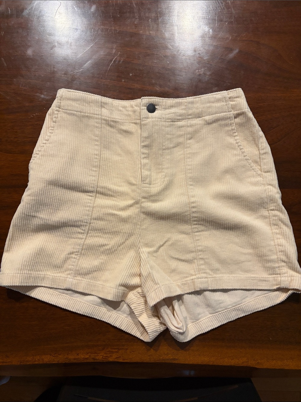 wild fable High-Waist Cream Corduroy Shorts